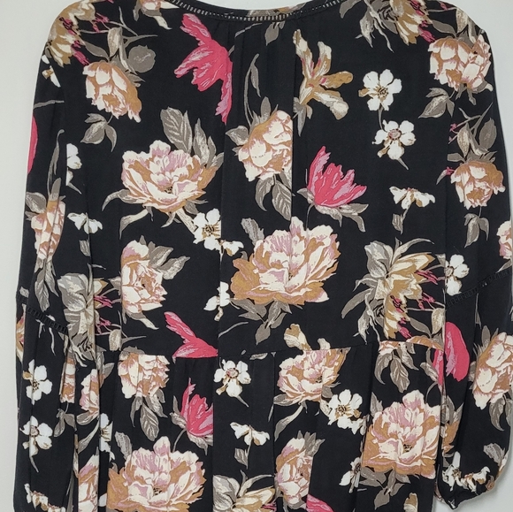 ESTABLISHED 1946 blouse with tie on bodice and crochet trims XL - Picture 6 of 8